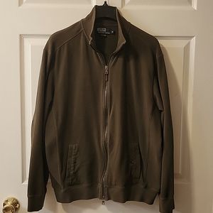 Polo full zip fleece jacket, XL, Olive